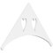 Ekena Millwork Pitch Winston Architectural Grade PVC Gable Pediment, 36"W x 21"H x 1"P (14/12) GPP036X021X100WIN - alternate 1